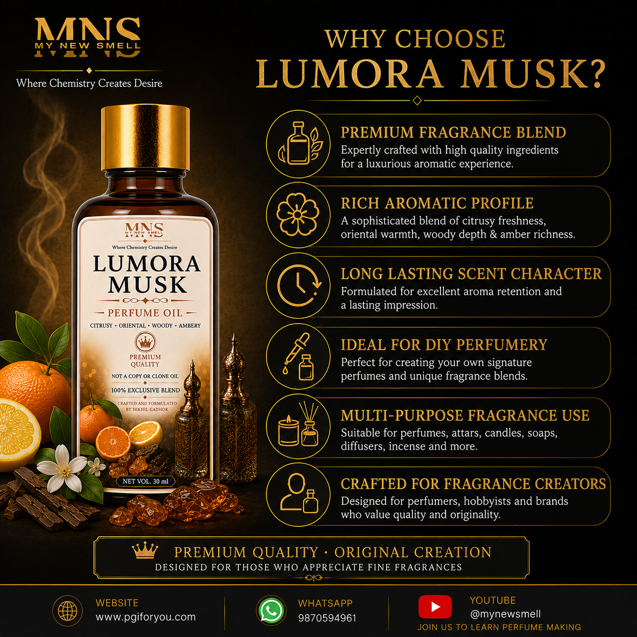 LUMORA MUSK PERFUME OIL FOR MEN