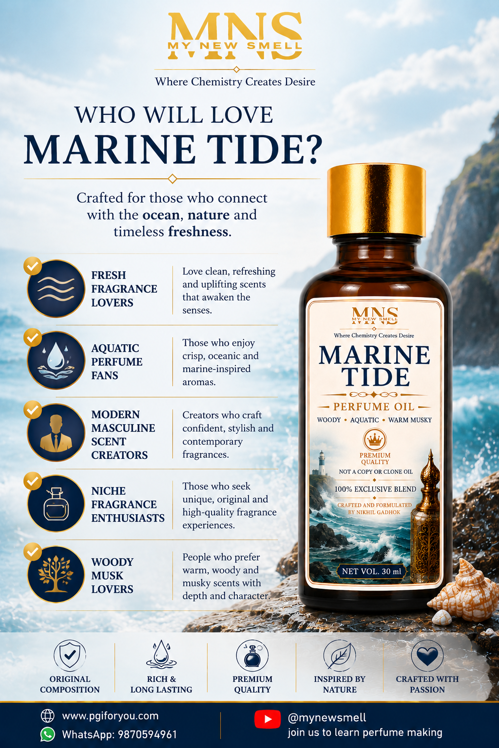 MARINE TIDE UNISEX PERFUME OIL