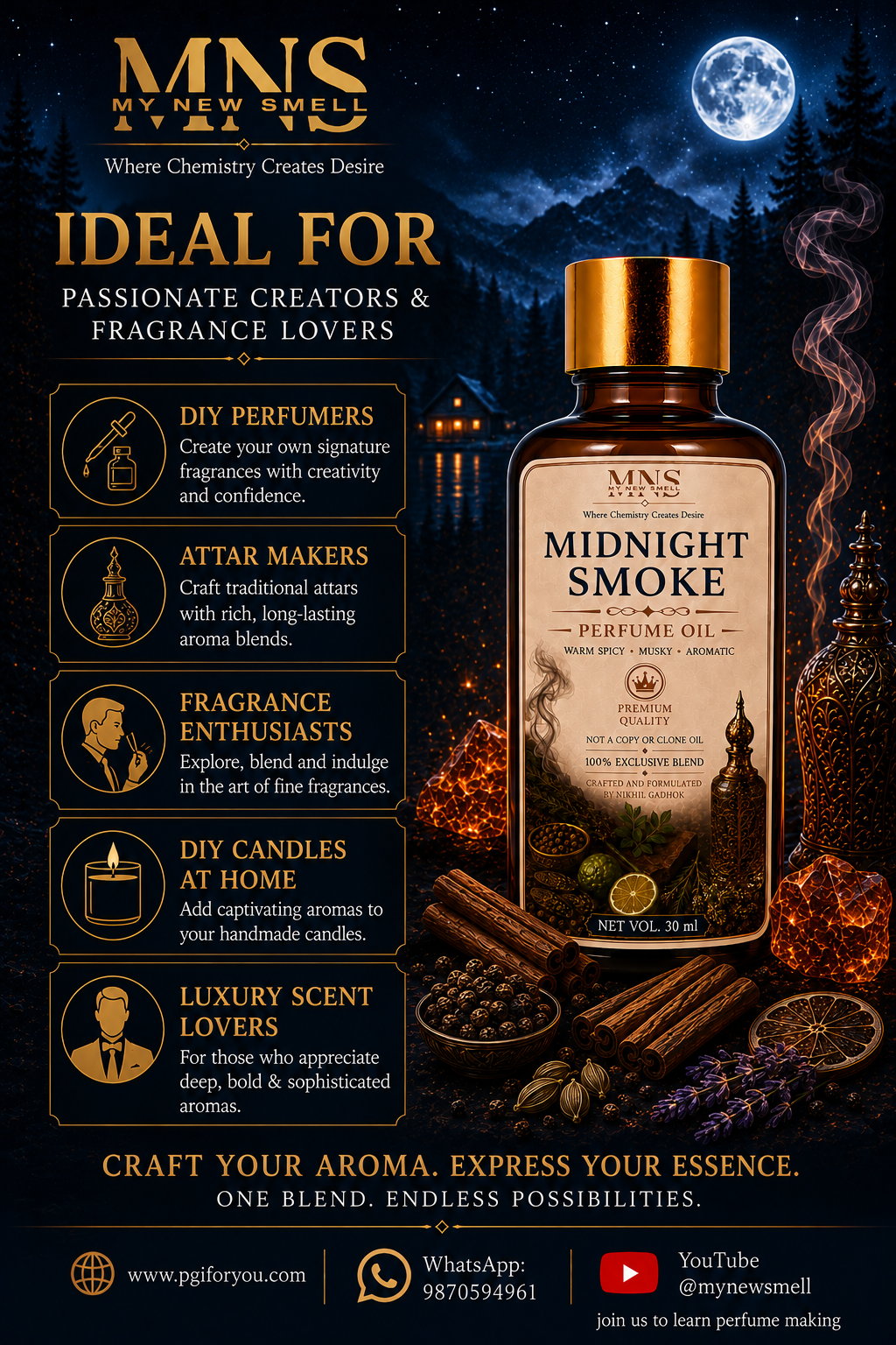 MIDNIGHT SMOKE PERFUME OIL FOR MEN