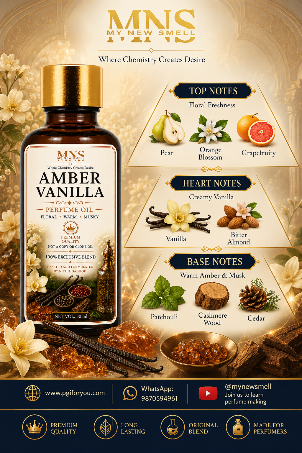 AMBER VANILLA UNISEX PERFUME