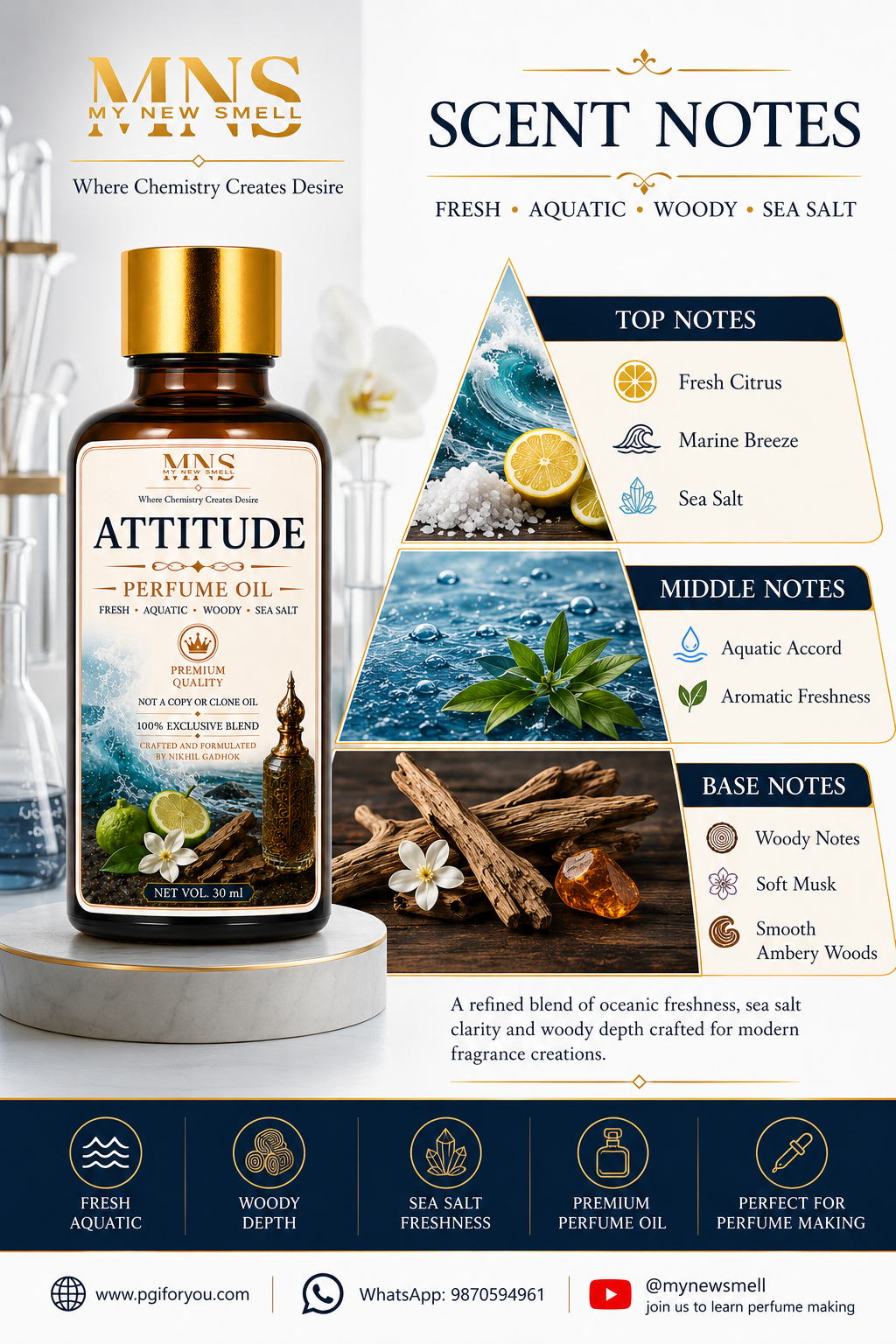 ATTITUDE PERFUME OIL FOR MEN