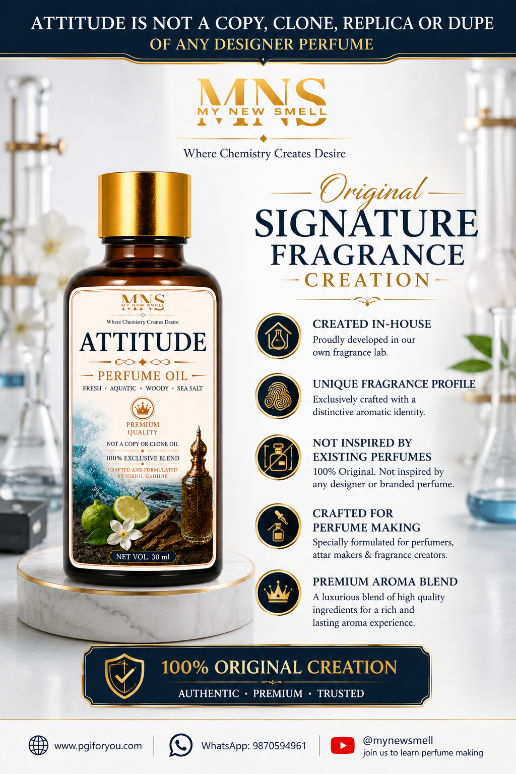ATTITUDE PERFUME OIL FOR MEN