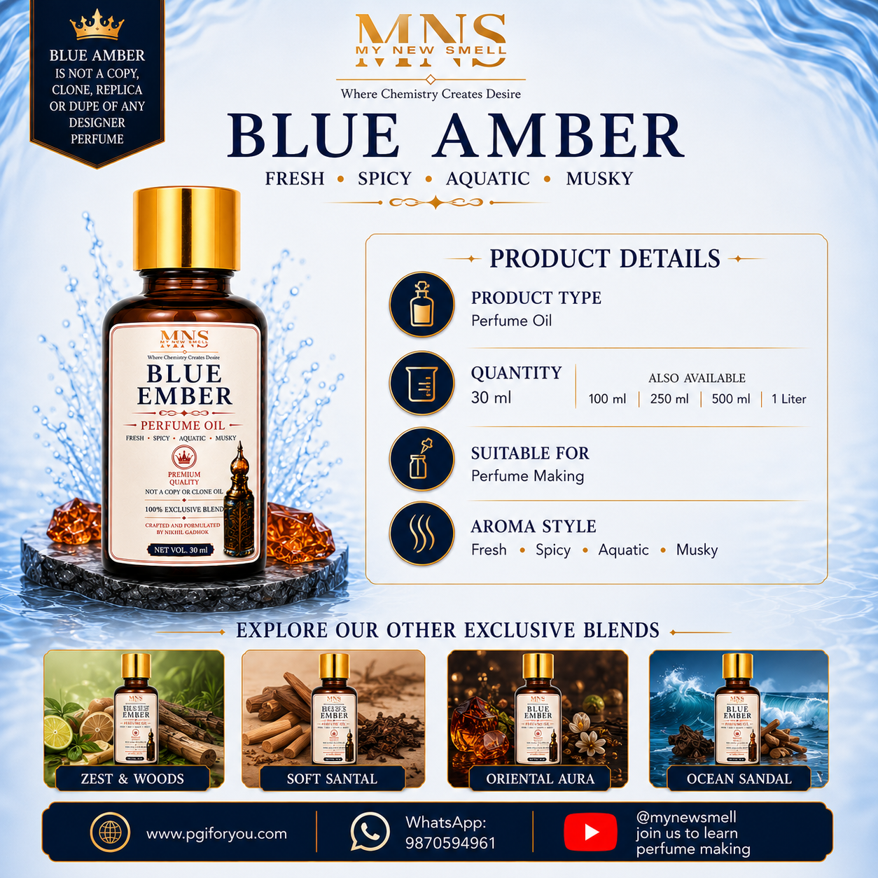 BLUE EMBER UNISEX PERFUME OIL