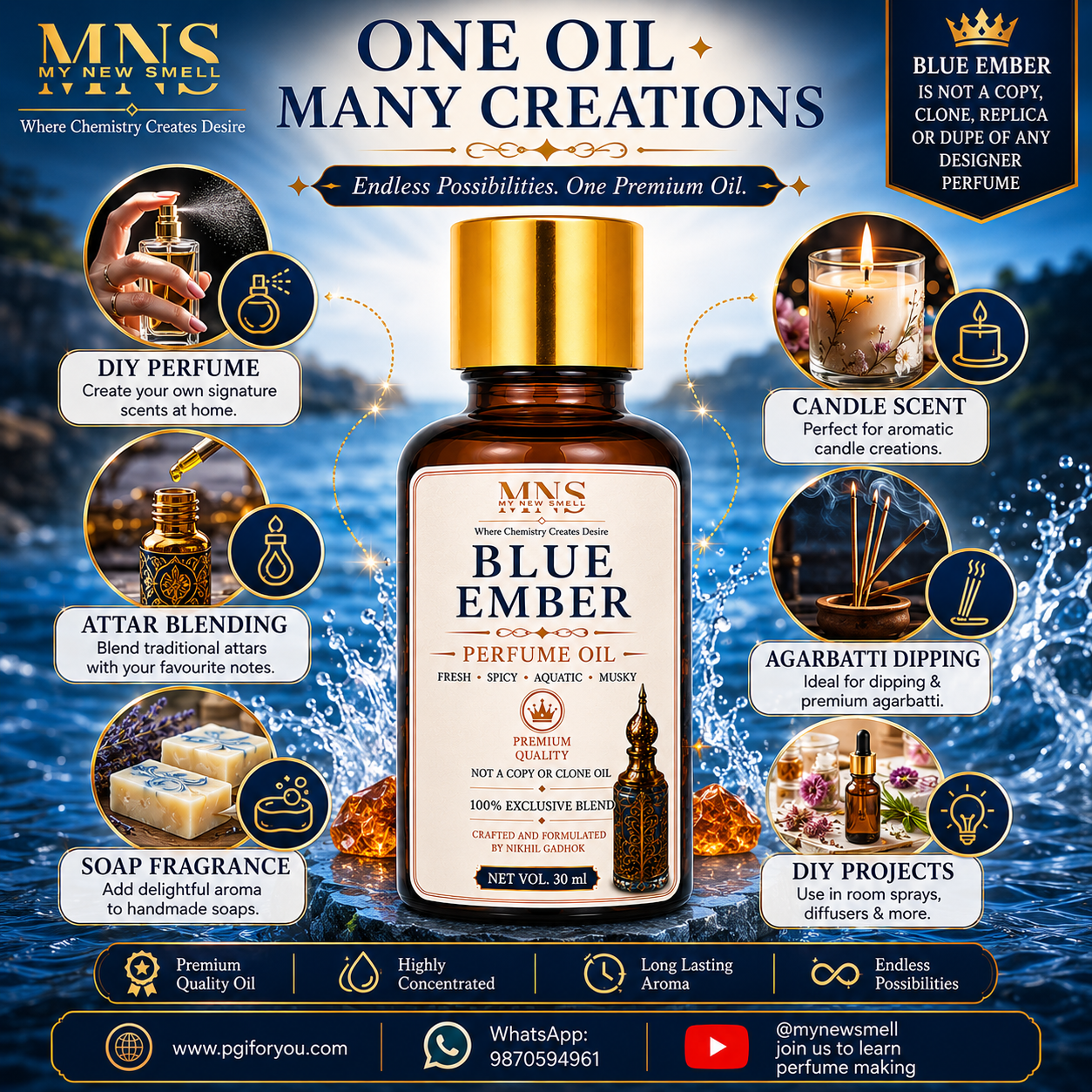 BLUE EMBER UNISEX PERFUME OIL