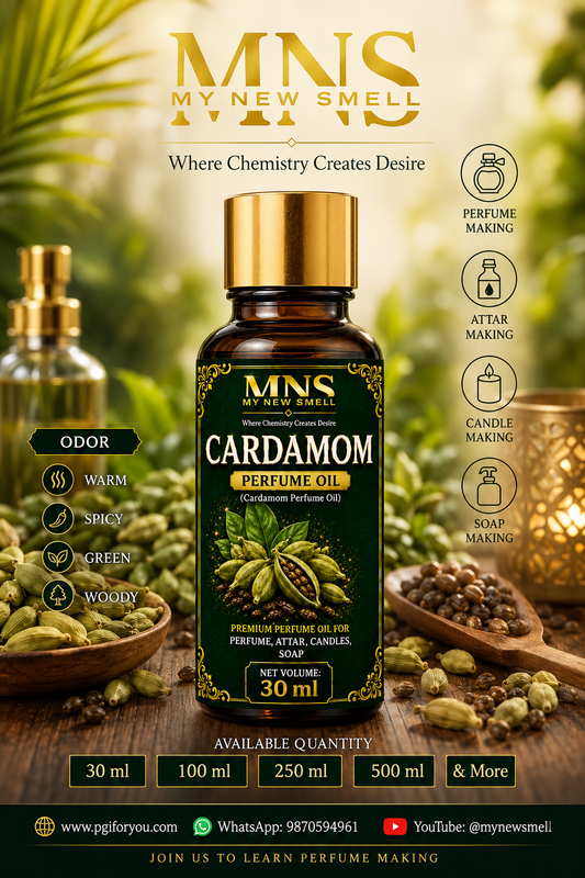 CARDAMOM FRAGRANCE OIL SWEET SPICY HERBAL CAMPHOREOUS BALSAMIC WOODY