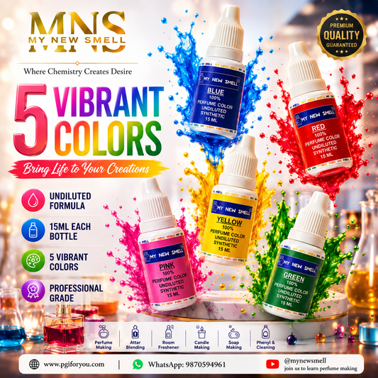 COLORS FOR PERFUME MAKING set of 5 | 15 ml each undiluted liquid colors