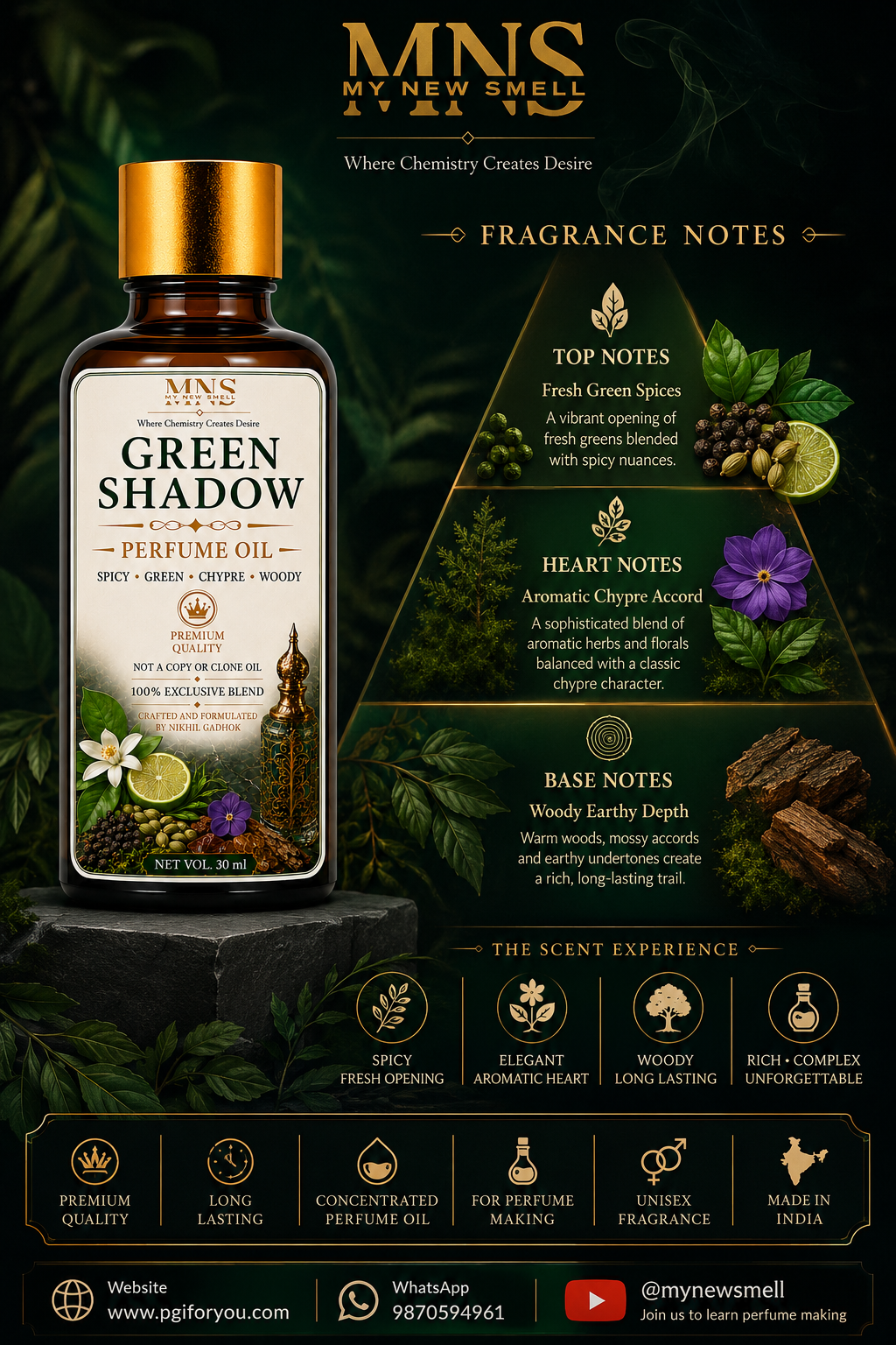 GREEN SHADOW UNISEX PERFUME OIL