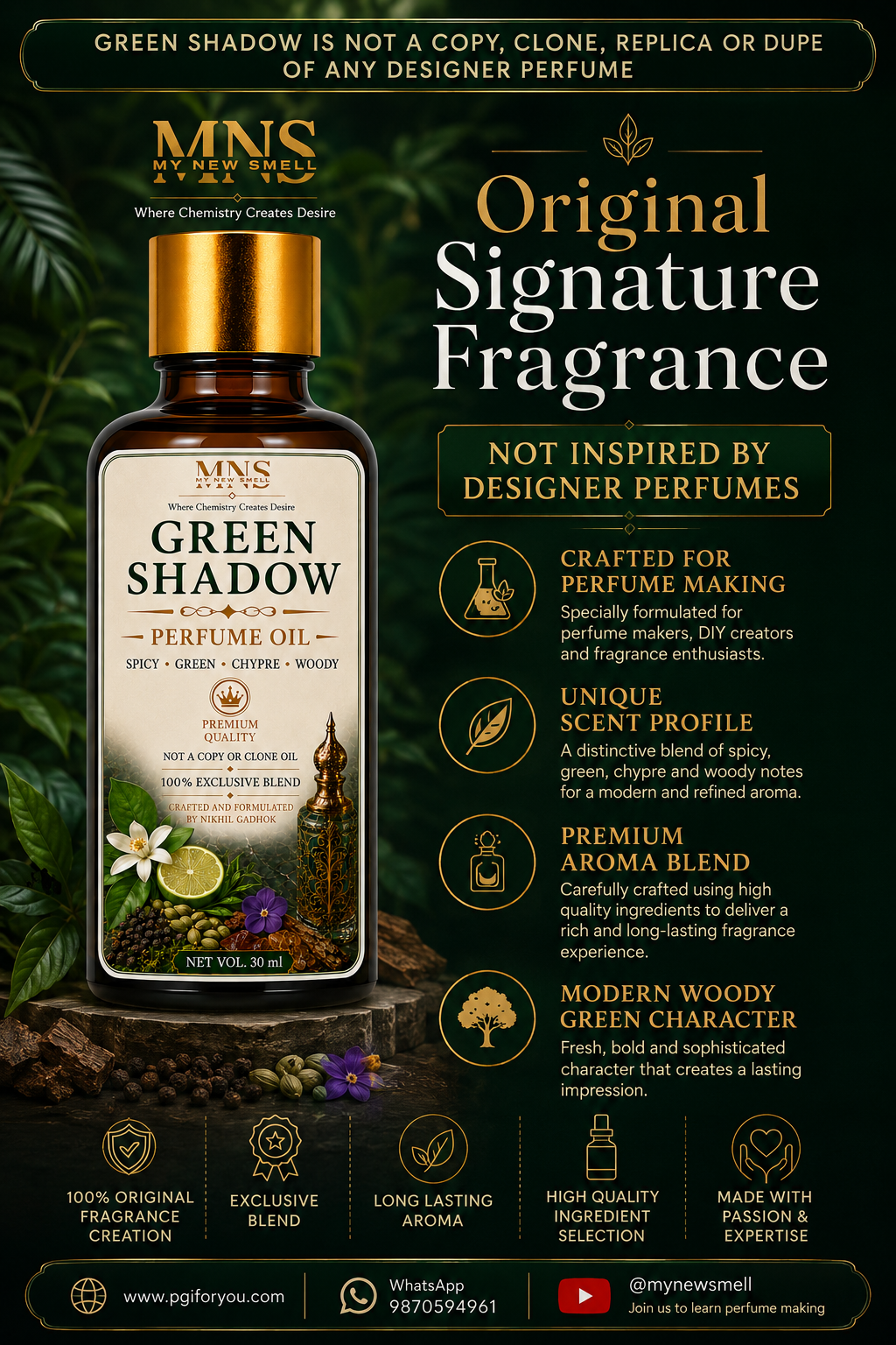 GREEN SHADOW UNISEX PERFUME OIL