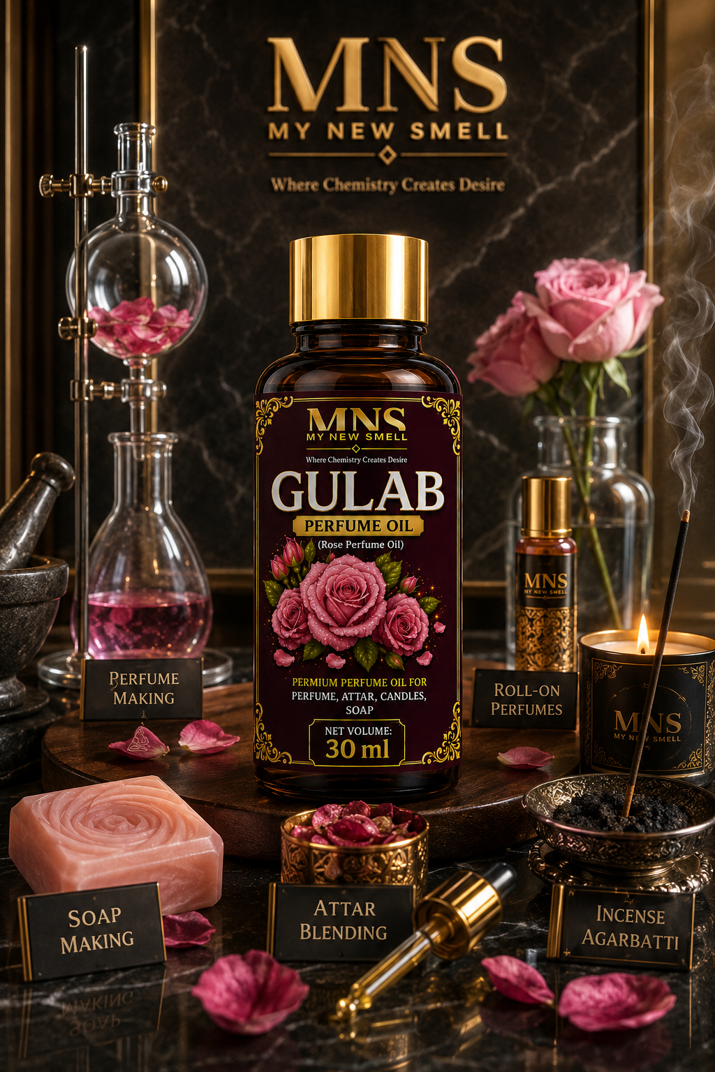 GULAB FRAGRANCE OIL SOFT SWEET FRESH GULAB ELEGANT FLORAL ROMANTIC