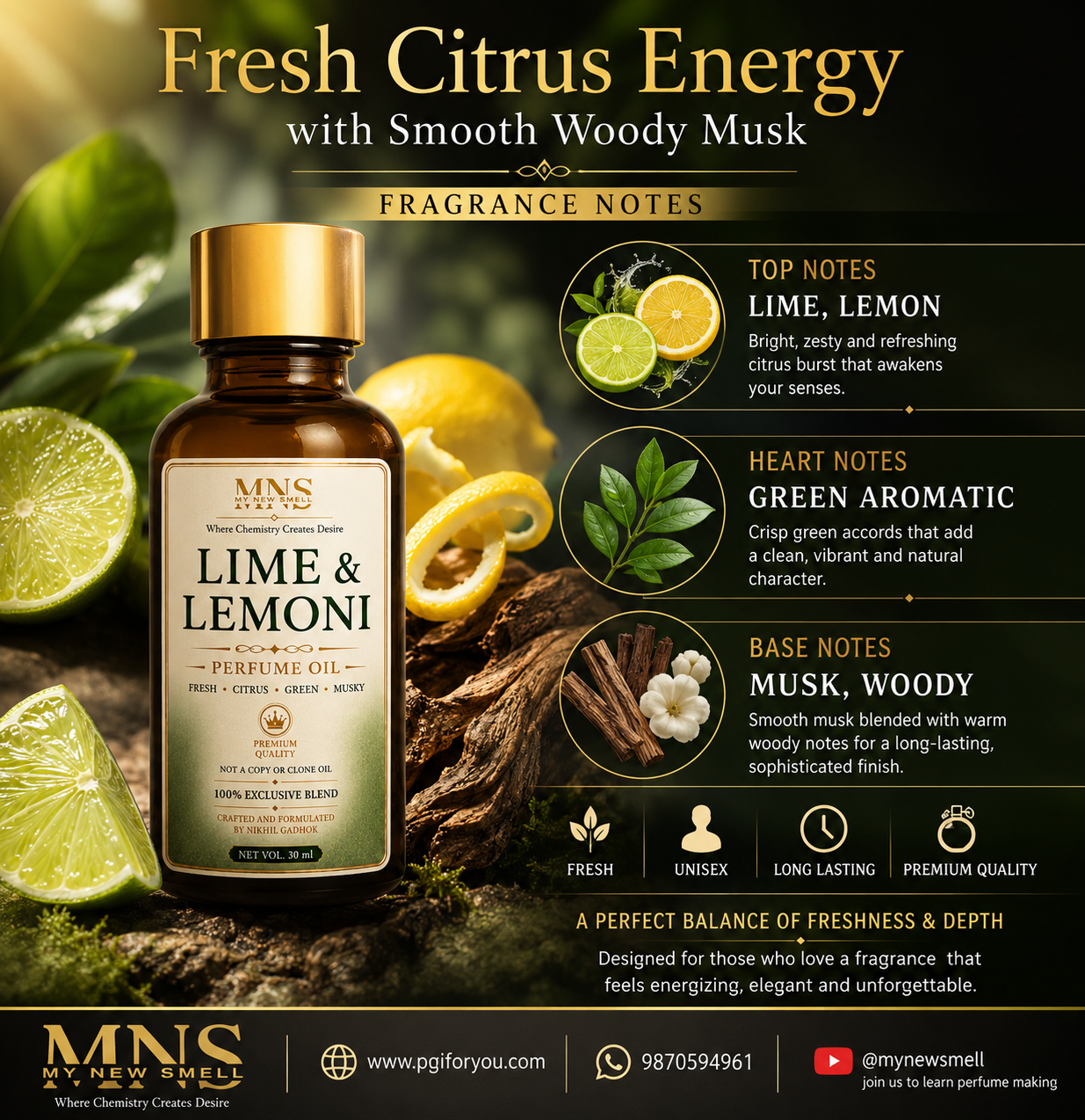 LIME & LEMONI UNISEX PERFUME OIL