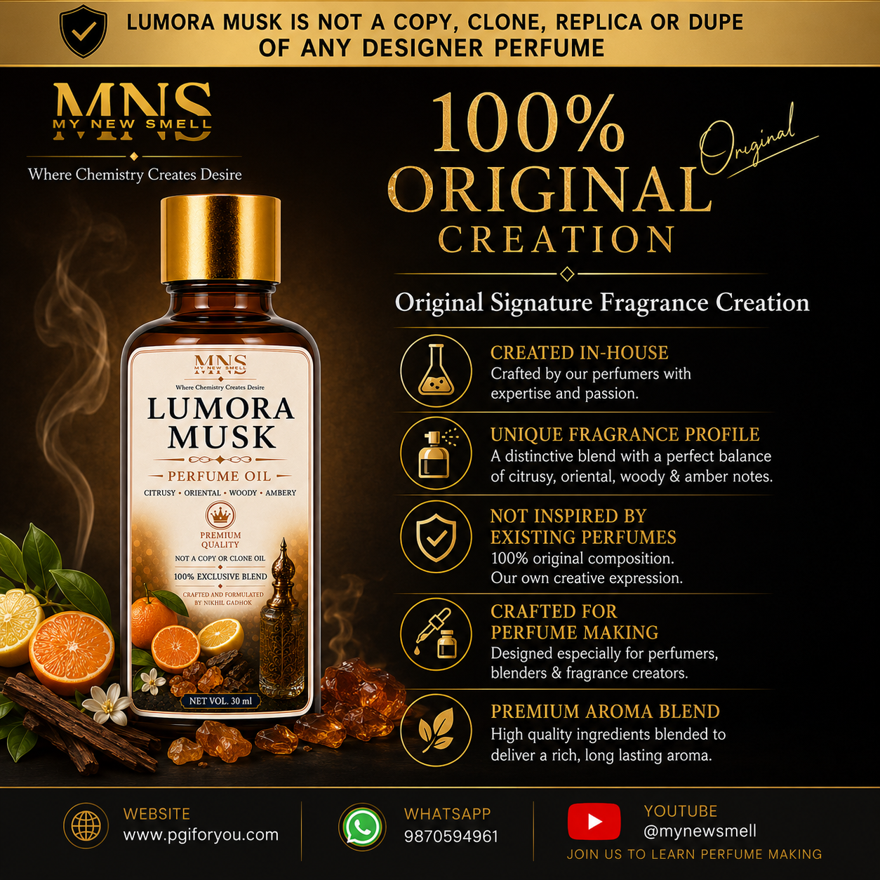 LUMORA MUSK PERFUME OIL FOR MEN