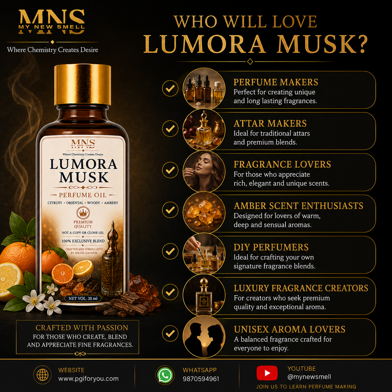 LUMORA MUSK PERFUME OIL FOR MEN
