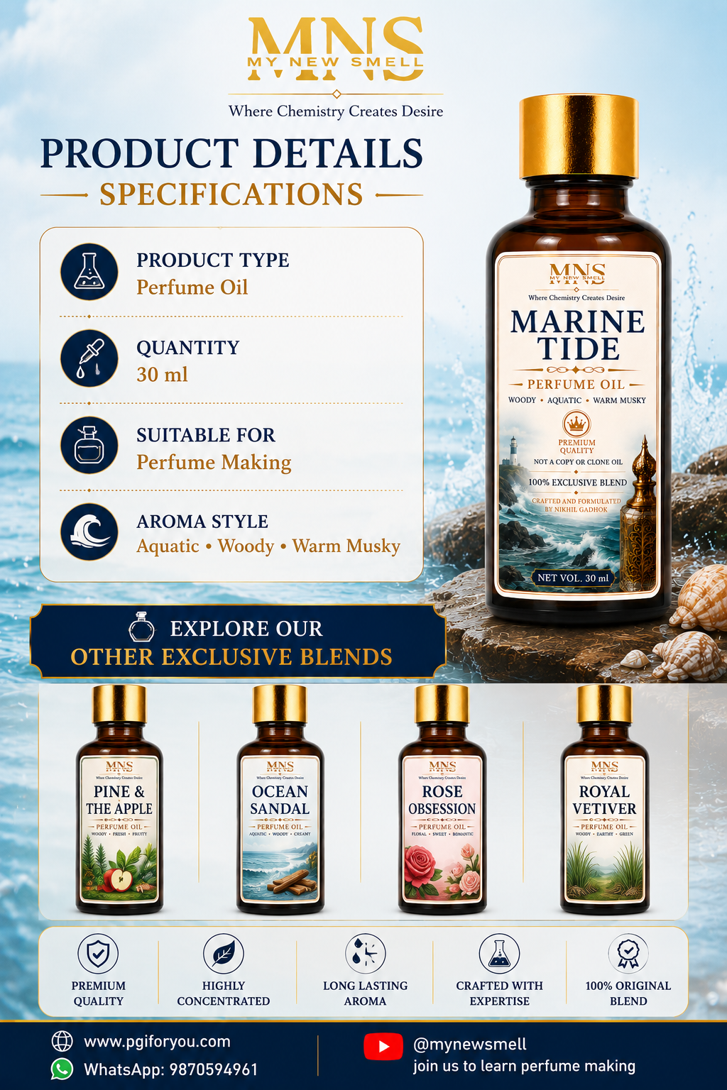 MARINE TIDE UNISEX PERFUME OIL
