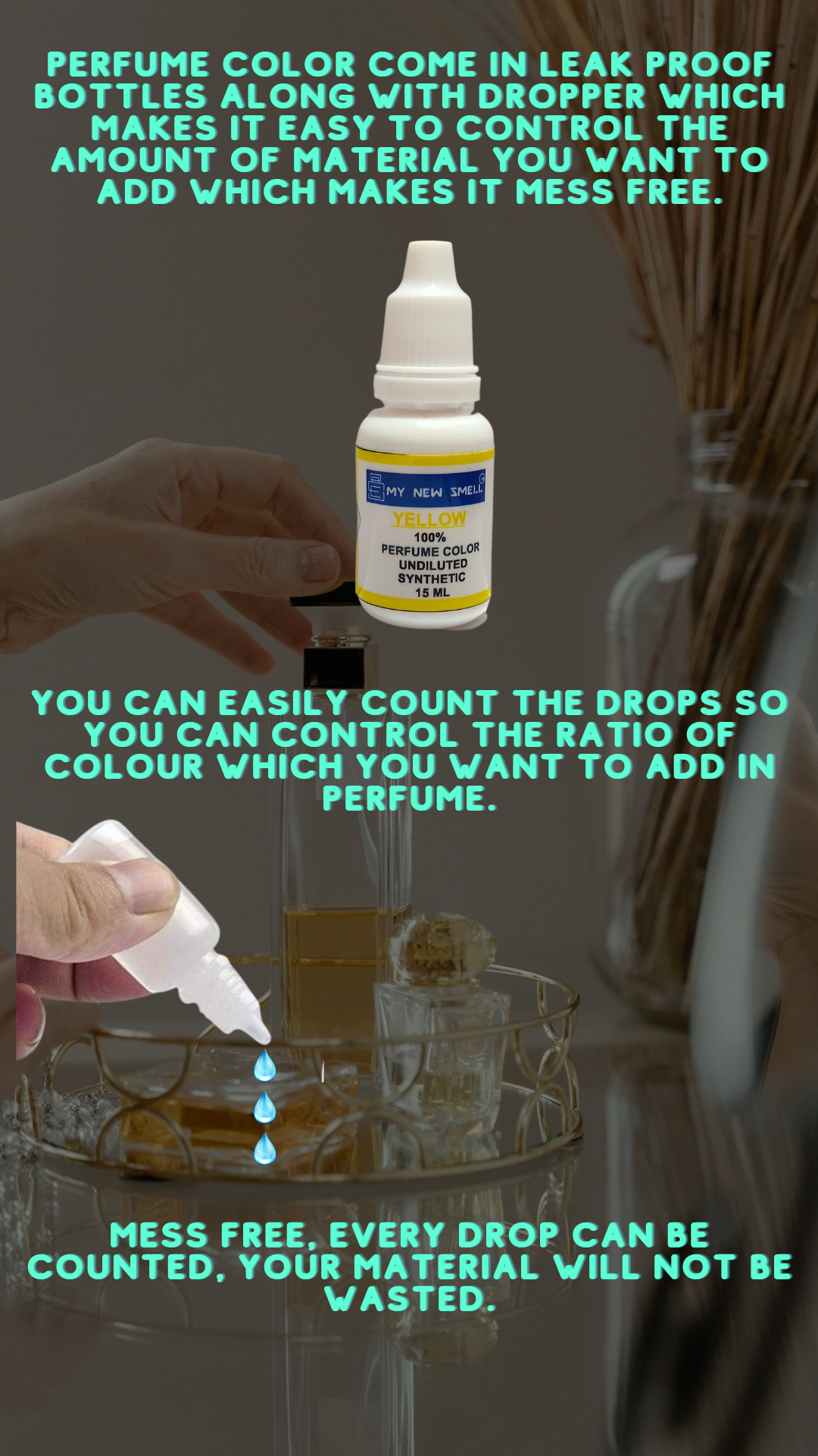 MNS Set of 5, 15 ml each Undiluted Liquid Colors for Perfume Making | Non-Toxic Bright and Vibrant Colors