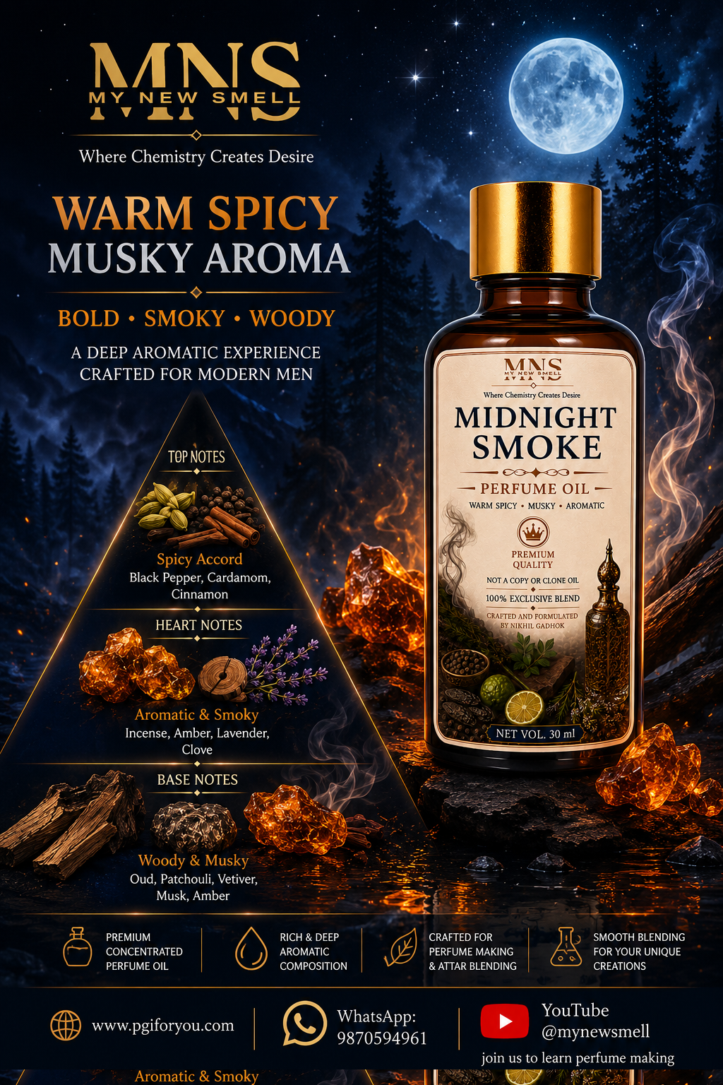 MIDNIGHT SMOKE PERFUME OIL FOR MEN