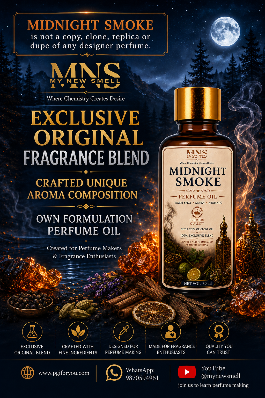 MIDNIGHT SMOKE PERFUME OIL FOR MEN