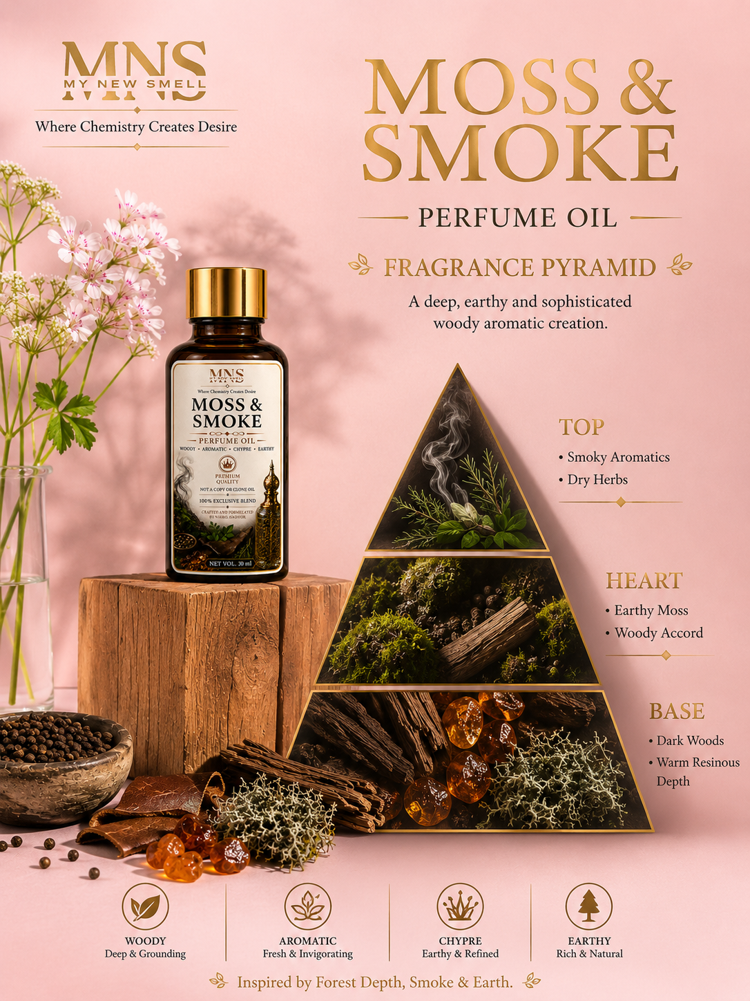 MOSS & SMOKE PERFUME OIL FOR MEN