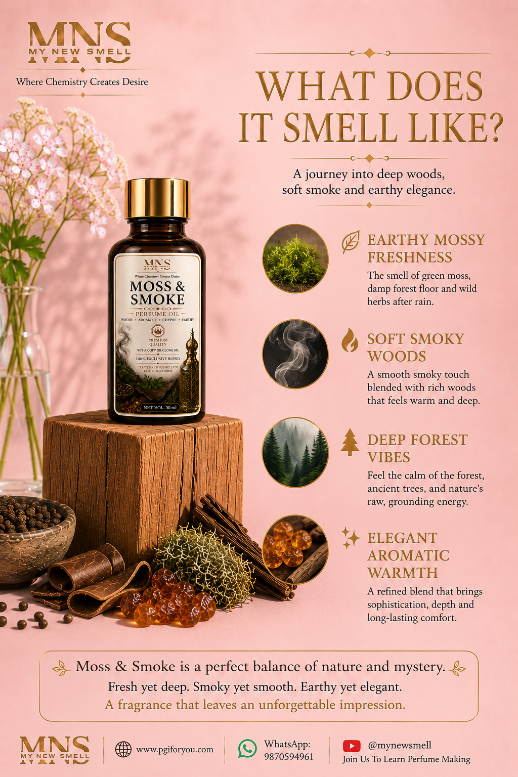 MOSS & SMOKE PERFUME OIL FOR MEN