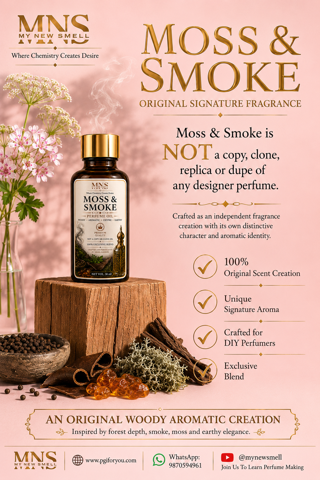 MOSS & SMOKE PERFUME OIL FOR MEN