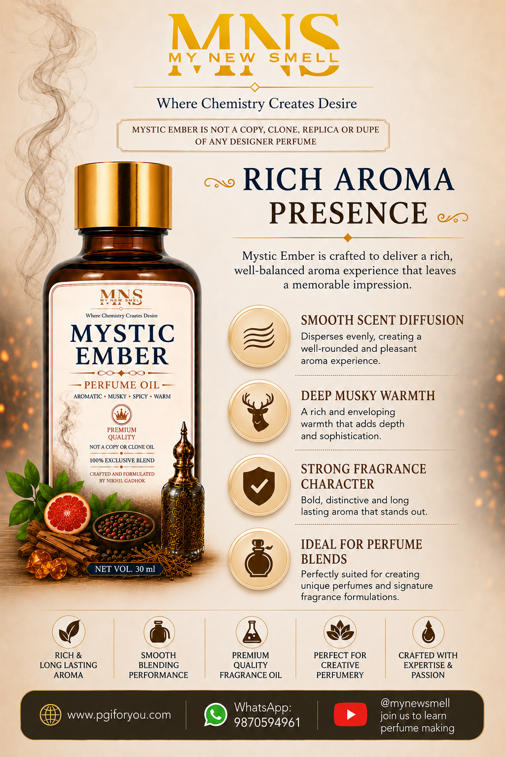 MYSTIC EMBER PERFUME OIL FOR MEN