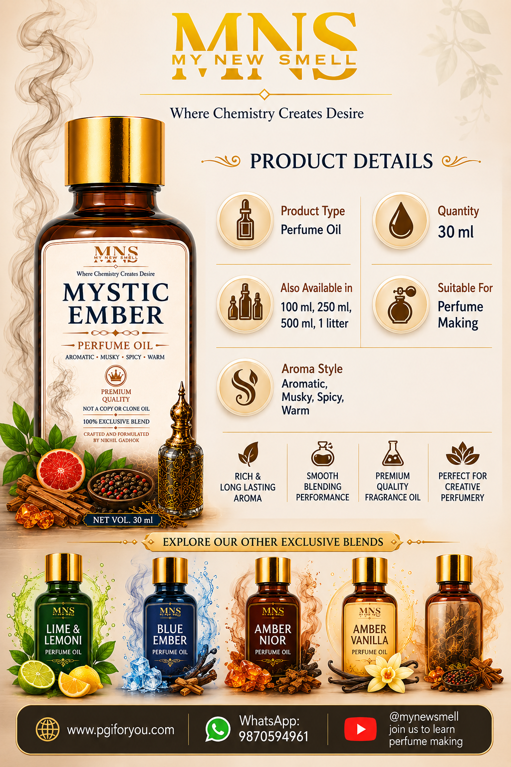 MYSTIC EMBER PERFUME OIL FOR MEN