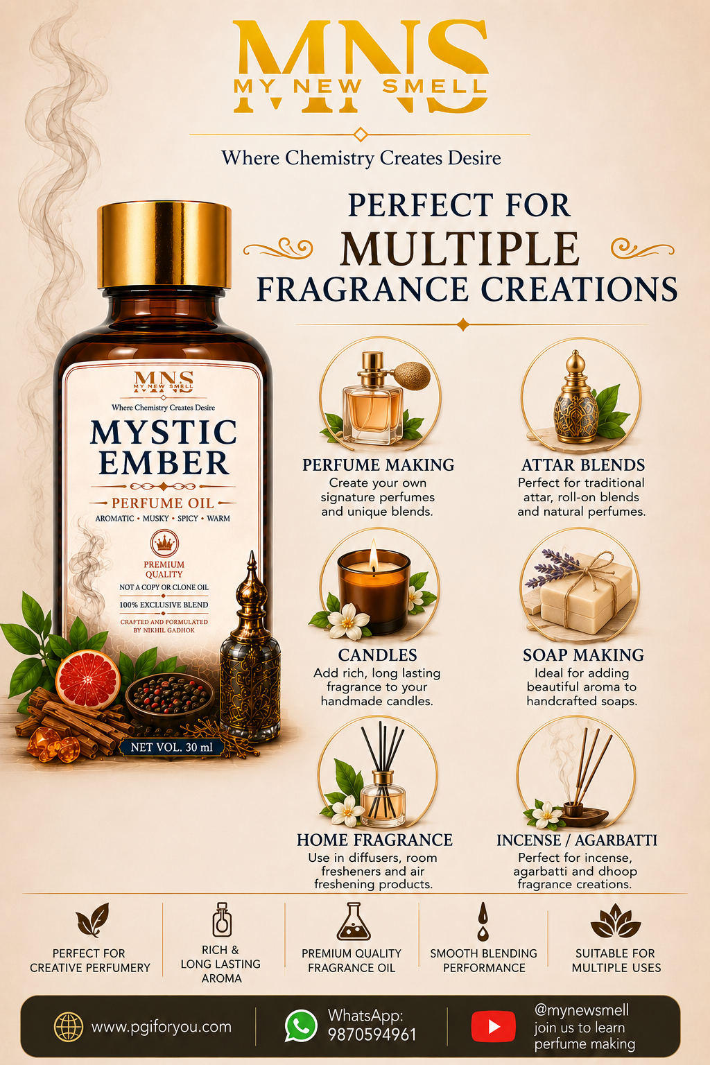 MYSTIC EMBER PERFUME OIL FOR MEN