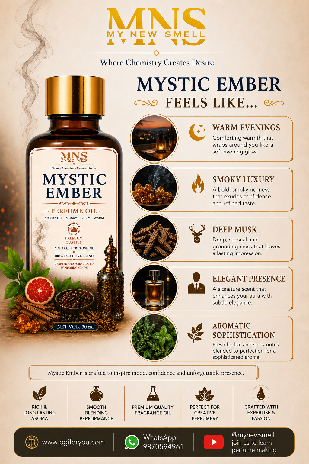MYSTIC EMBER PERFUME OIL FOR MEN
