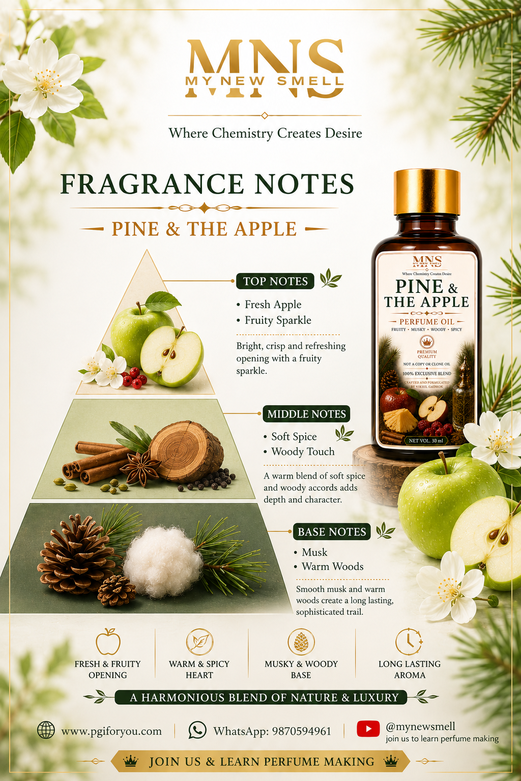 PINE & THE APPLE UNISEX PERFUME OIL