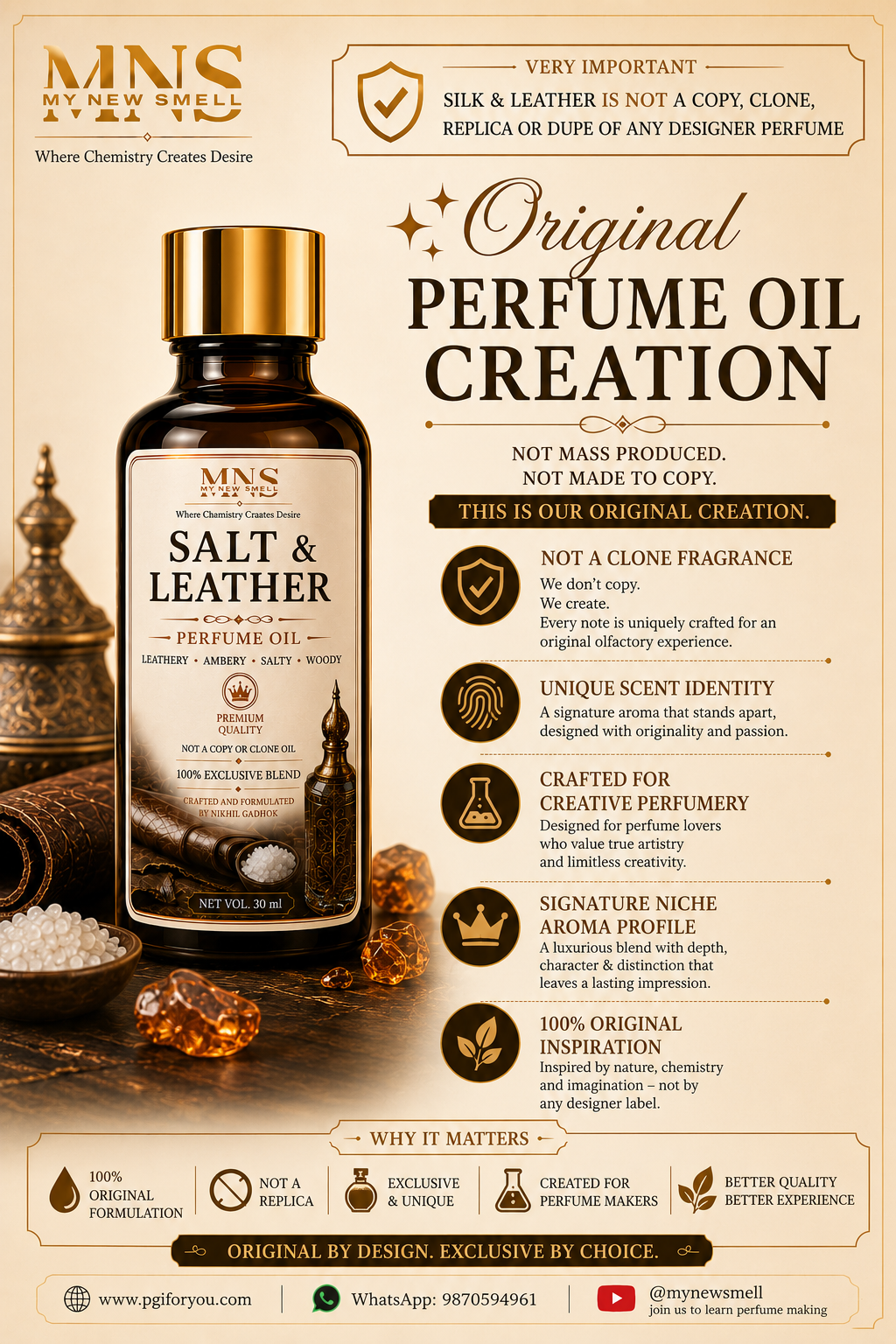 SALT & LEATHER PERFUME OIL FOR MEN