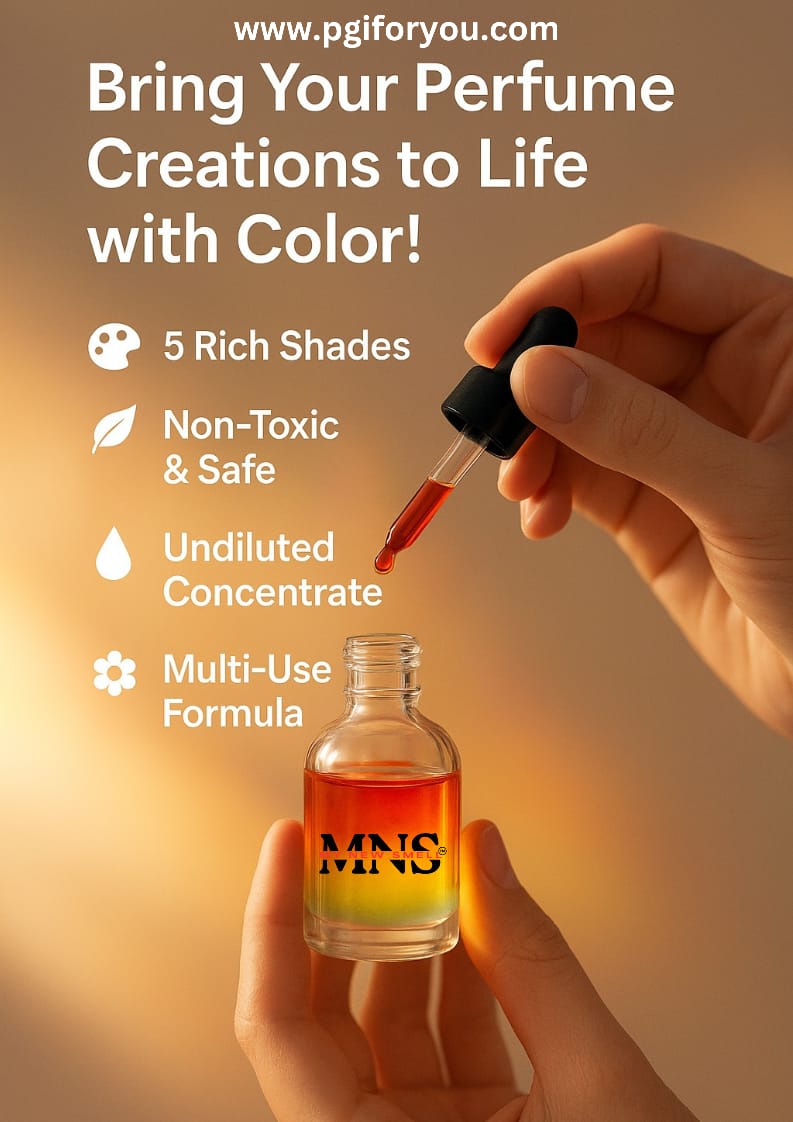 MNS Set of 5, 15 ml each Undiluted Liquid Colors for Perfume Making | Non-Toxic Bright and Vibrant Colors