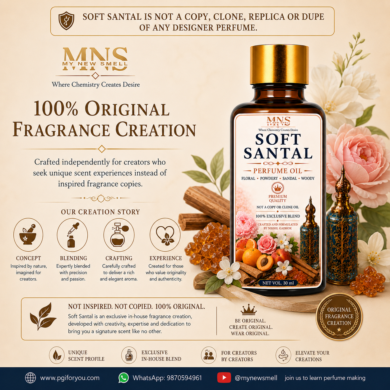 SOFT SANTAL PERFUME OIL FOR WOMEN