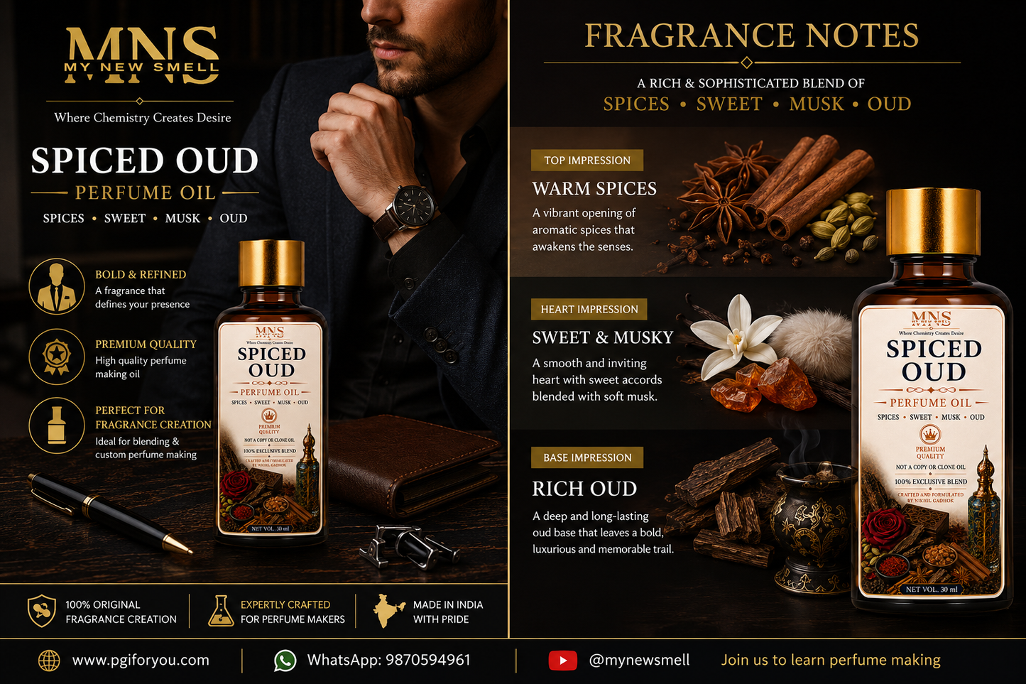 SPICED OUD PERFUME OIL FOR MEN