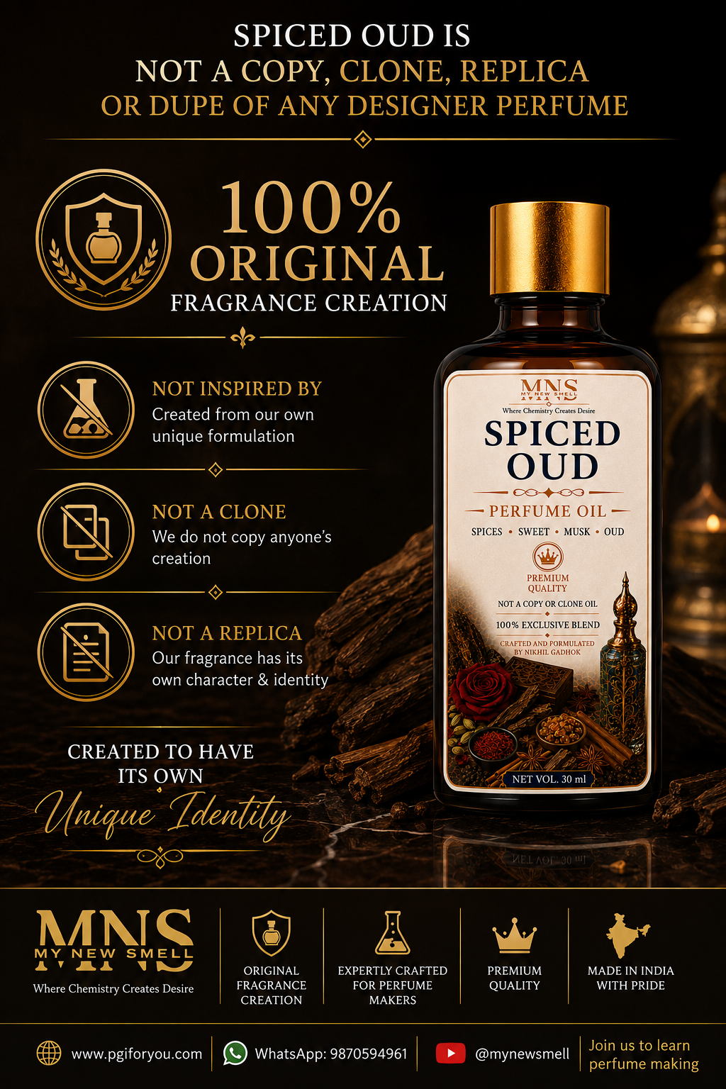 SPICED OUD PERFUME OIL FOR MEN