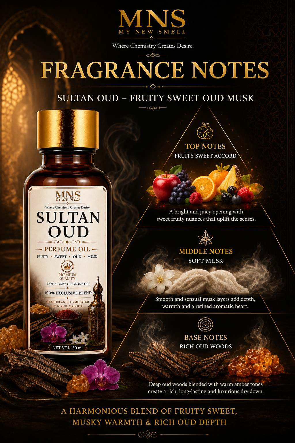 SULTAN OUD PERFUME OIL FOR MEN