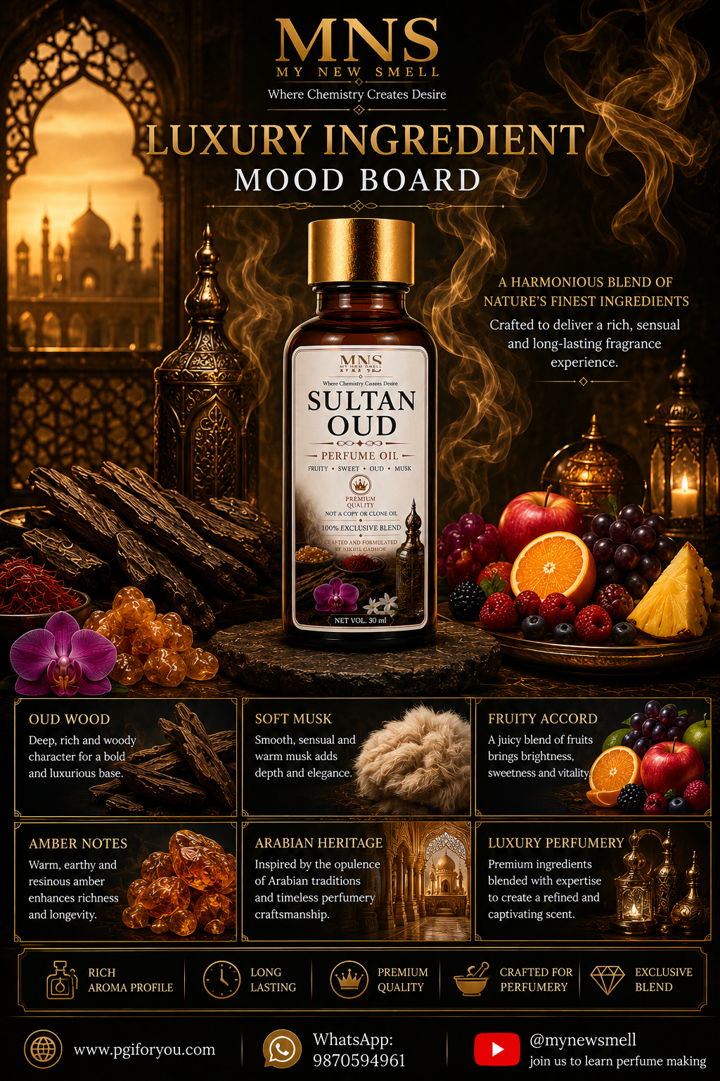 SULTAN OUD PERFUME OIL FOR MEN