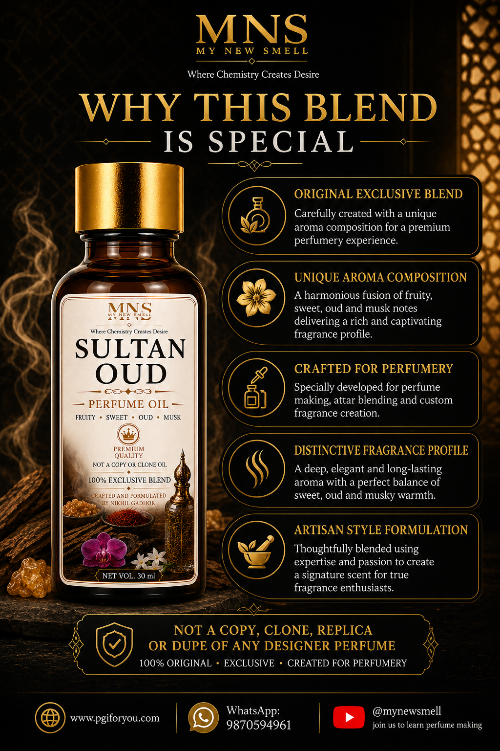 SULTAN OUD PERFUME OIL FOR MEN