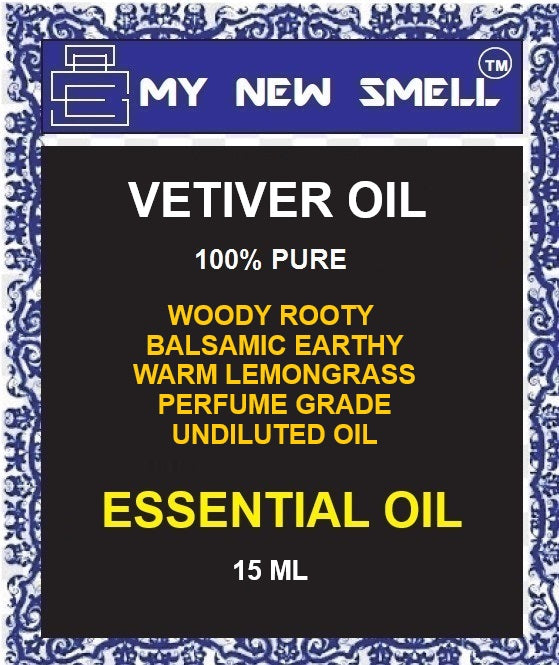 VETIVER OIL WOODY ROOTY BALSAMIC EARTHY WARM LEMONGRASS