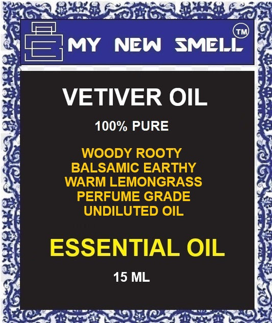 VETIVER OIL WOODY ROOTY BALSAMIC EARTHY WARM LEMONGRASS