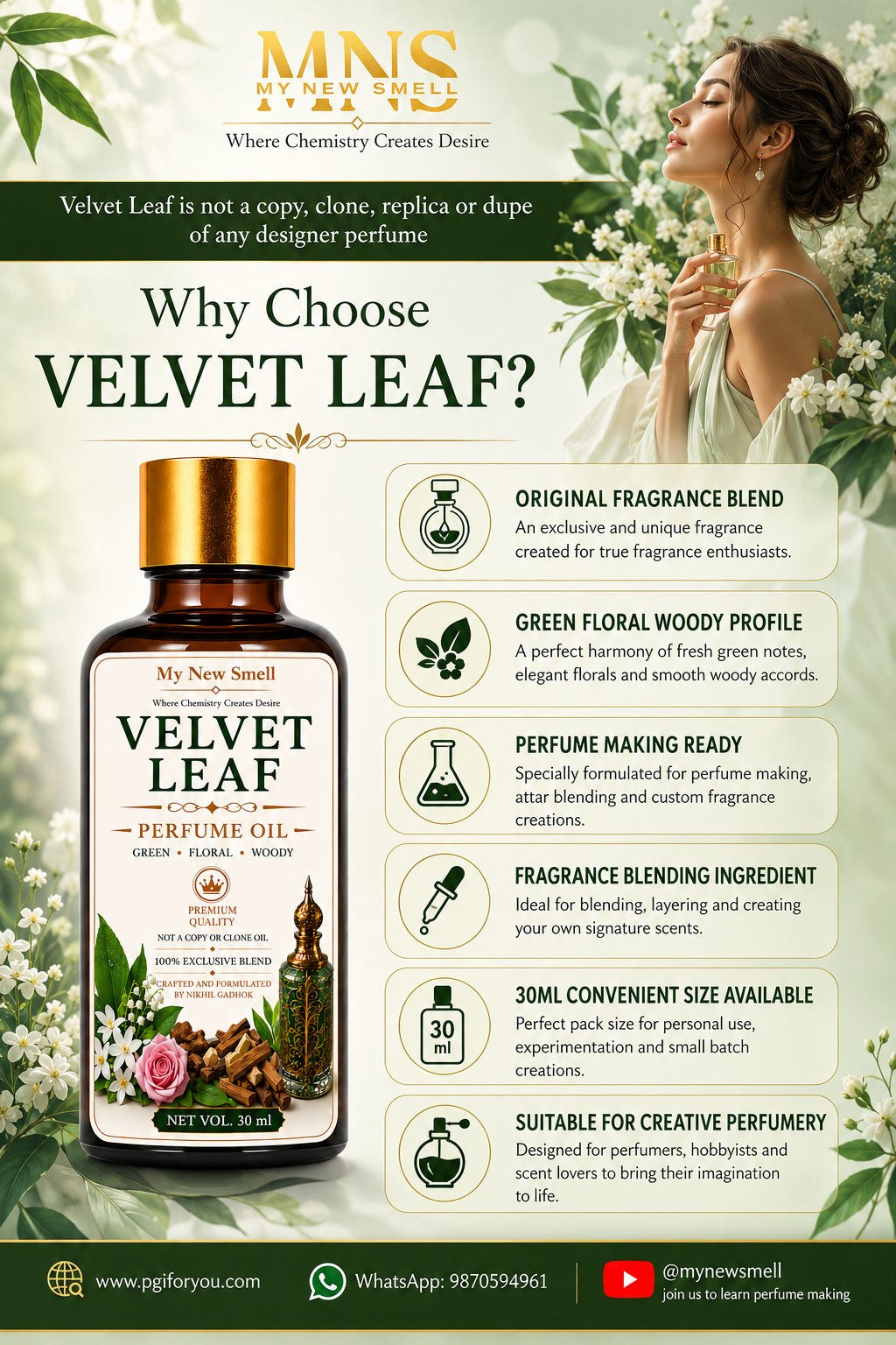 VELVET LEAF PERFUME OIL FOR WOMEN