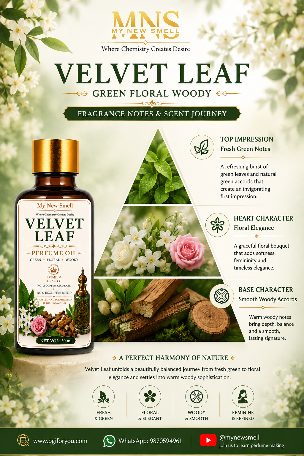 VELVET LEAF PERFUME OIL FOR WOMEN