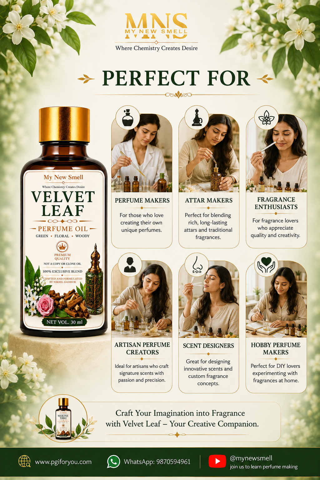 VELVET LEAF PERFUME OIL FOR WOMEN